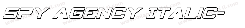 Spy Agency Italic字体转换